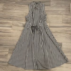 Button up belted shirt dress